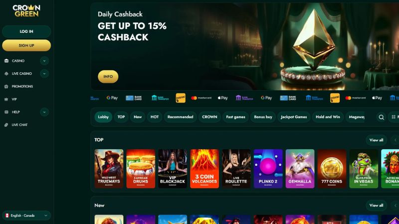 Crowngreen Casino table games